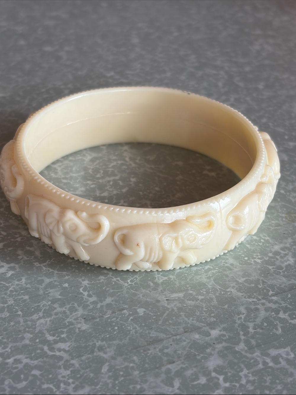 Embossed Elephant bangle - Picture 2 of 5